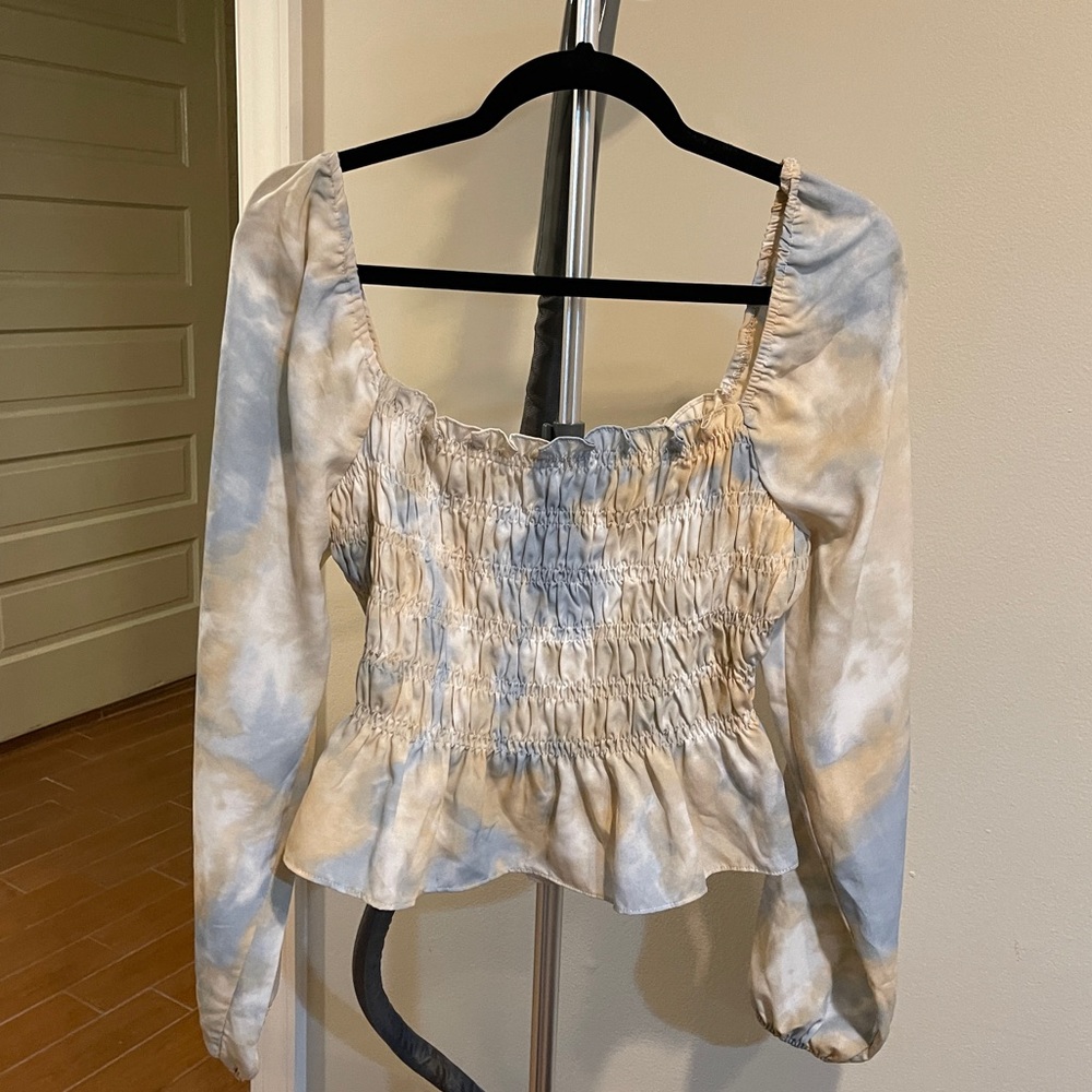 NWOT Cloud Tie Dye Crop Top